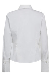 Sanna Pearl Cuff Shirt 35759 | White | Bluse fra Co'couture