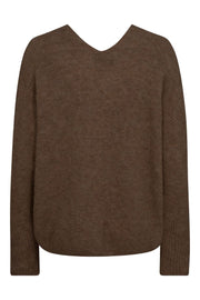 Thora V-Neck Knit  | Rain Drum | Strik fra Mos Mosh