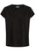 Narelle V-neck Stud Tee   | Black | T-shirt fra Mos Mosh