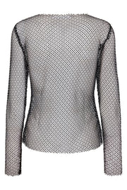 Krystal Net Blouse 32117 | BlackSilver | T-Shirt fra Co'couture