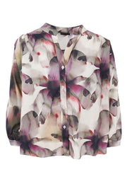 Filora Blouse | Plum Flower | Bluse fra Black Colour