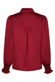 Zamola Blouse | Dark Red | Bluse fra Neo Noir
