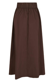 Yara Poplin Skirt | Dark Brown | Nederdel fra Neo Noir