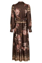 Nova Botanical Border Dress | Black | Kjole fra Neo Noir