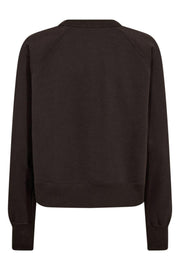 Eris Emb Sweat 47006 | Dark Brown | Sweatshirt fra Co'couture