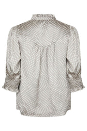 Diana Vibrant Dot Blouse | Light Taupe | Bluse fra Neo Noir