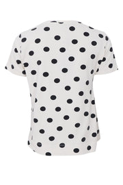 Zelda S/S T-Shirt | White Dot | T-shirt fra Black Colour