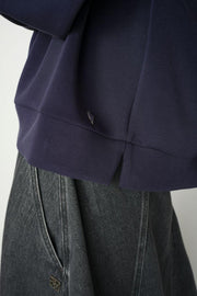 Vada Polo Sweatshirt | Maritime Blue | Bluse fra Mos Mosh