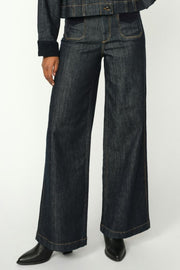 Colette Daw Jeans Long | Dark Blue | Jeans fra Mos Mosh