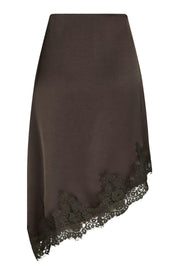 Fiora Lace Skirt | Dark Brown | Nederdel fra Neo Noir