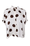 Mabel Shirt Blouse | Off White Dot | Bluse fra Black Colour