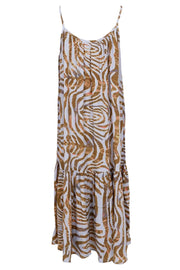 Luna Panel Strap Dress | Blue Zebra | Kjole fra Black Colour