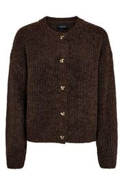 Fro O Neck Cardigan | Chocolate | Strik fra Liberté