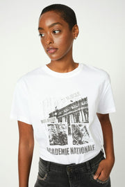 Livia O-SS Tee | White | T-shirt fra Mos Mosh