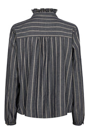 Biles Stripe Blouse  | Salute Navy | Bluse fra Mos Mosh