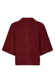 Benuta Fluffy Knit Cardigan | Dark Red | Strik fra Neo Noir