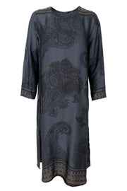 Jasmine Long Dress | Midnight Grey | Kjole fra Black Colour