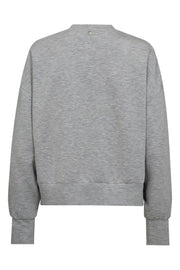 Renzi O-LS Sweatshirt | Grey Melange | Bluse fra Mos Mosh