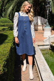 Flora Ls Blouse | Ivory Black Stripe | Bluse fra Liberté