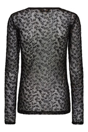 Loretta Mono Mesh Blouse | Black | Bluse fra Mos Mosh