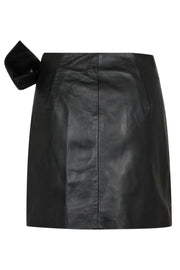 Phoebe Leather Bow Skirt 34165 | Black | Nederdel fra Co'couture