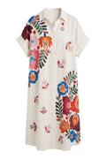 Hilma Shirt Dress | White Multi Flower – nedsat