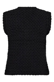 Milly Knit Vest 32131 | Black | Strik fra Co'couture