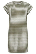 Ulla Stripe Tshirt Dress | Army White Stripe | Kjole fra Liberté – nedsat