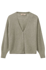 Thora V-Neck Knit Cardigan | Feather Gray | Strik fra Mos Mos