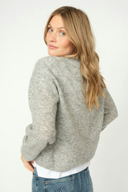 Mape O-Neck Knit | Grey Melange | Strik fra Mos Mosh