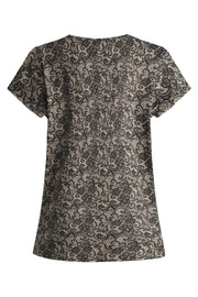 Alma U T-Shirt | Moccabraune Spitze | T-Shirt von Liberté