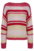 Frodine Stripe Pullover | Pink Red Rose Stripe | Strik fra Liberté – nedsat