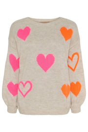 Amarante Knit | Beige/Pink/Orange | Strik fra Marta du Chateau