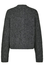 Taura Fluffy Knit Cardigan | Antracit | Strik fra Neo Noir