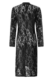 Lacy Ls Long Dress | Black Lace | Kjole fra Liberté