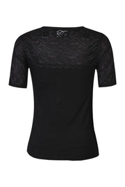 Lisa Ss Lace Blouse 2 | Black | Bluse fra Liberté