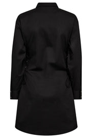 Poppy Eyelet Tie Shirt Dress 36525 | Black | Kjole fra Co'couture