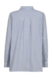 Elinda Slim Stripe Shirt | Brunnera Blue | Skjorte fra Mos Mosh