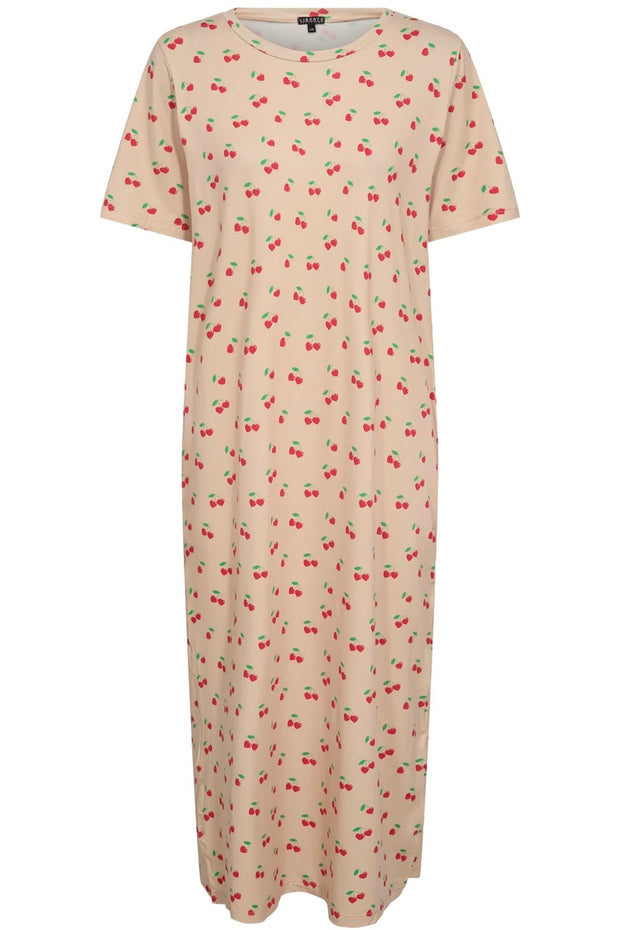 Alma Tshirt Dress | Sand Heart Cherry | Kjole fra Liberté