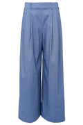 Davina Wideleg Pant | Lt. Denim Melange | Bukser fra Black Colour