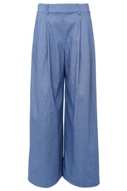 Davina Wideleg Pant | Lt. Denim Melange | Bukser fra Black Colour