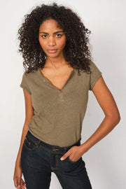 Troy Tee SS | Army | Basis t-shirt fra Mos Mosh
