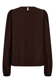 Shina Pintuck Blouse 35921 | Dark Brown | Bluse fra Co'couture