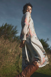 Nicole Midi+ Dress With Belt | Beige | Kjole fra Gustav