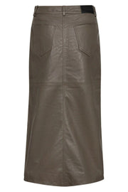 Phoebe Leather Slit Skirt 34074 | Elephant | Nederdel fra Co'couture