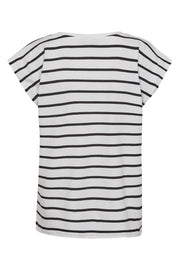 Fenjal Tee 206121 | Brilliant White W. Black | T-shirt fra Freequent