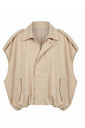 Malia Bomber-Style Vest  | Taupe