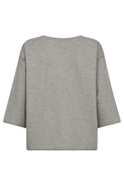 Kassy Pullover 205723 | Light Grey Melange W. Black | Strik fra Freequent