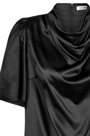 CameronCC WaterfallNeck Blouse | Black | Bluse fra Co' Couture
