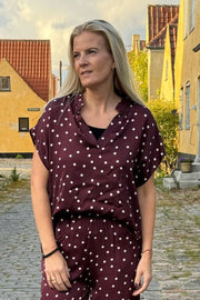 Valery Ss Blouse | Plum | Bluse fra Black Colour